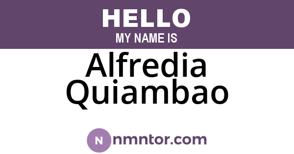Alfredia Quiambao