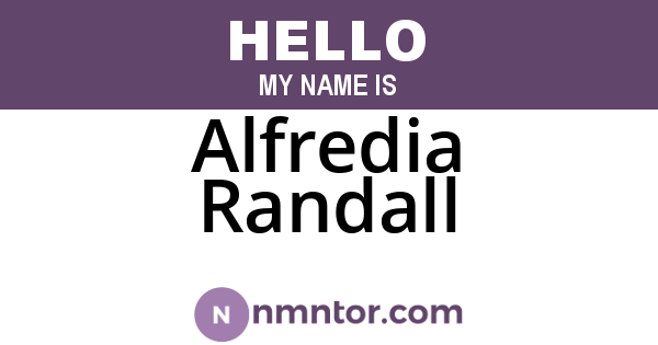 Alfredia Randall