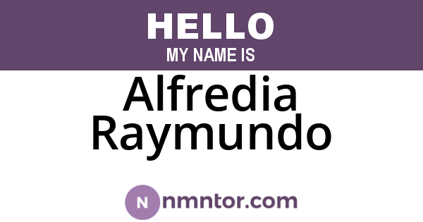 Alfredia Raymundo