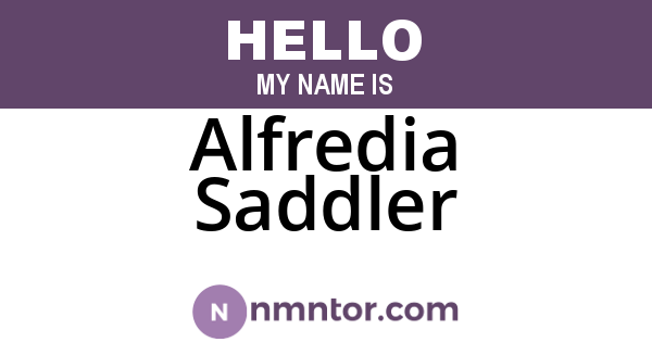 Alfredia Saddler
