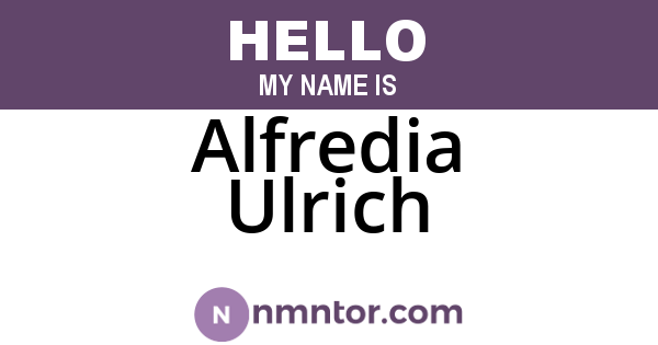 Alfredia Ulrich