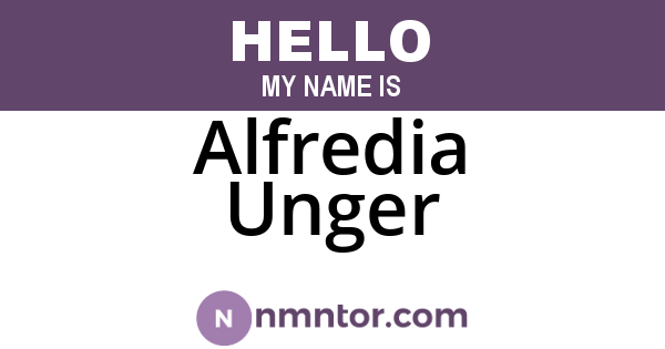 Alfredia Unger