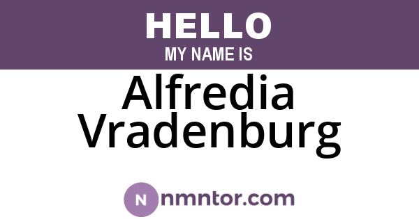 Alfredia Vradenburg