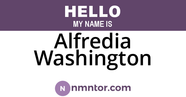 Alfredia Washington