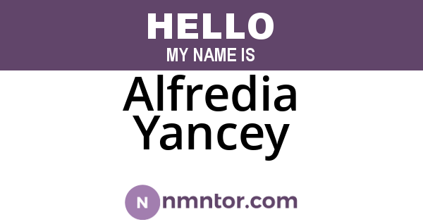 Alfredia Yancey