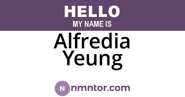 Alfredia Yeung