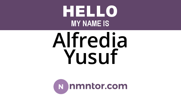 Alfredia Yusuf