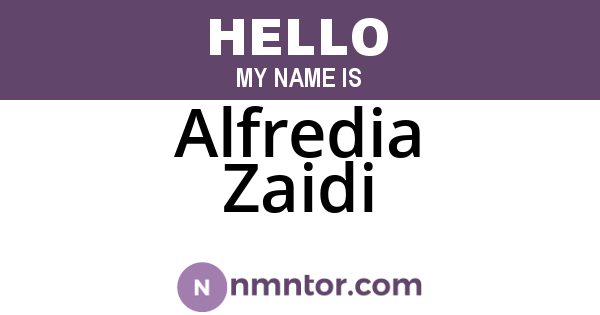Alfredia Zaidi