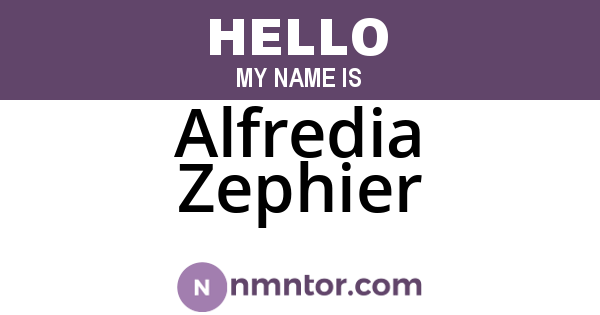 Alfredia Zephier