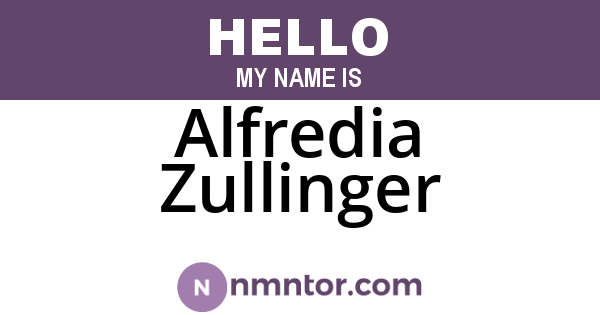 Alfredia Zullinger