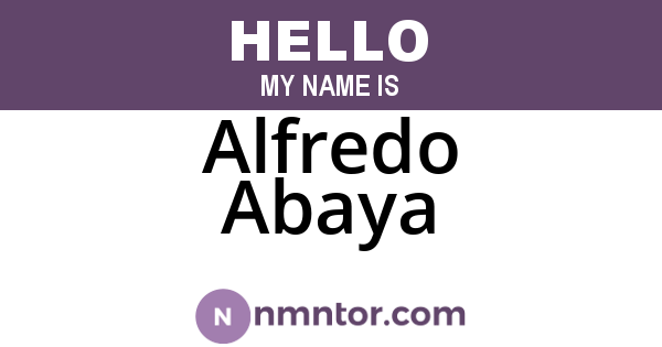Alfredo Abaya