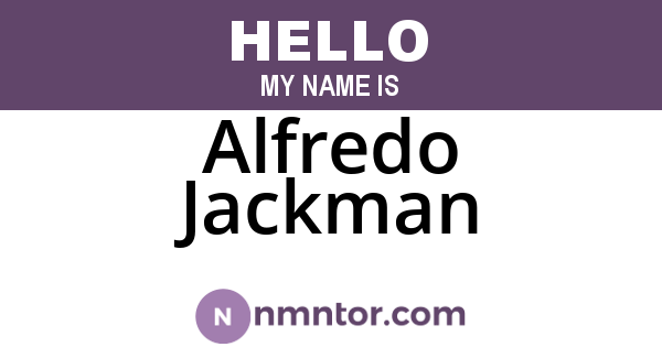 Alfredo Jackman