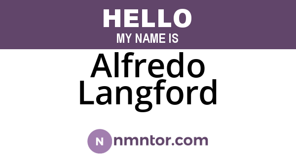 Alfredo Langford