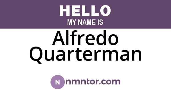 Alfredo Quarterman
