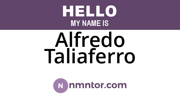 Alfredo Taliaferro