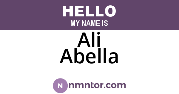 Ali Abella