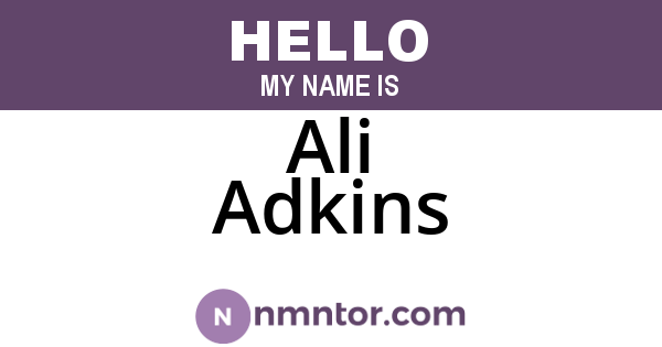 Ali Adkins