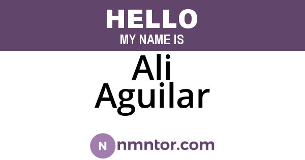Ali Aguilar