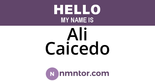 Ali Caicedo
