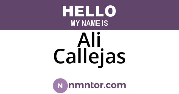 Ali Callejas