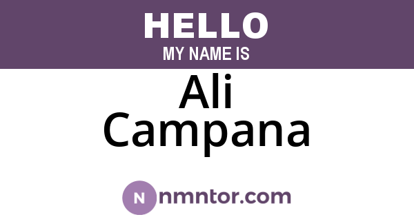 Ali Campana