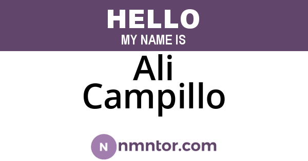 Ali Campillo