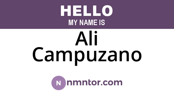 Ali Campuzano