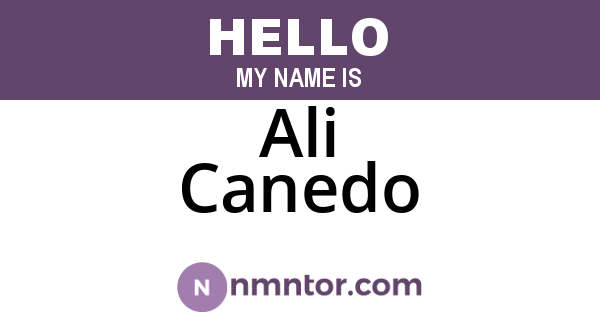 Ali Canedo