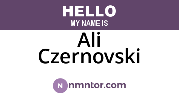 Ali Czernovski