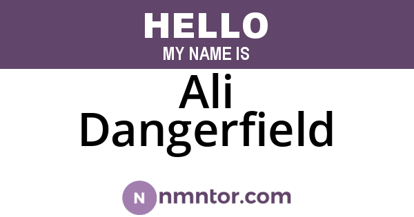 Ali Dangerfield