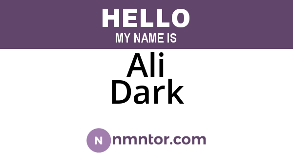 Ali Dark