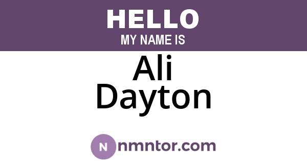 Ali Dayton