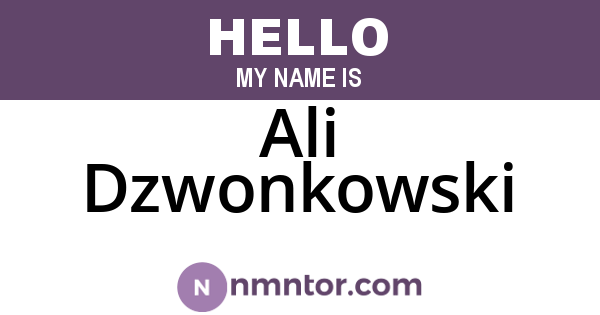 Ali Dzwonkowski