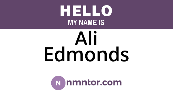Ali Edmonds