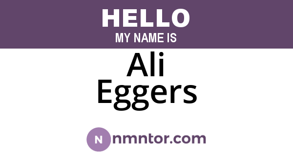 Ali Eggers