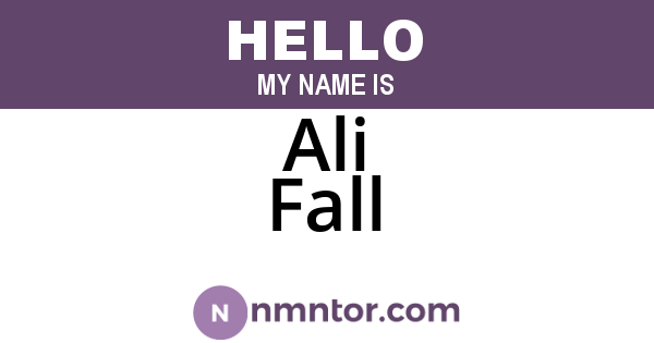 Ali Fall