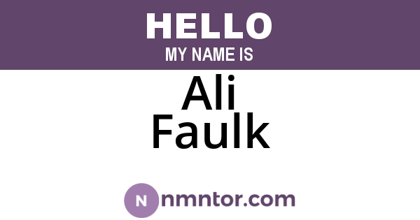Ali Faulk