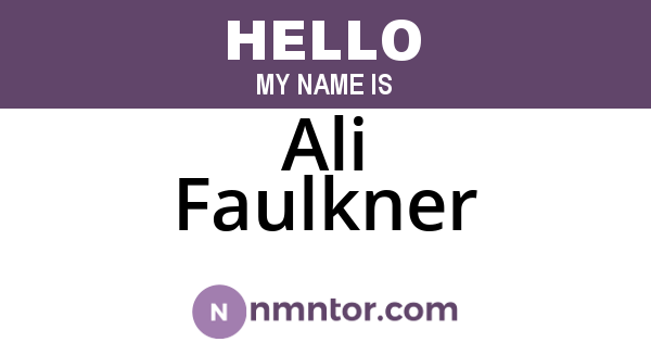 Ali Faulkner