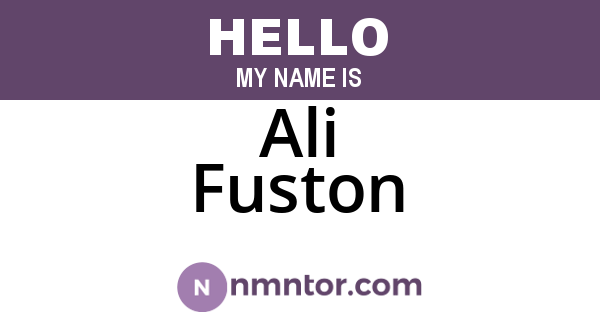 Ali Fuston