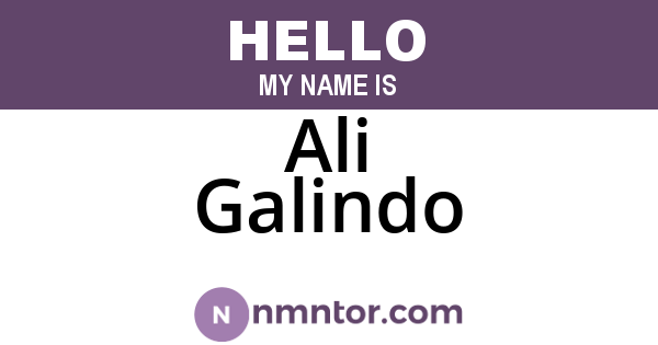 Ali Galindo