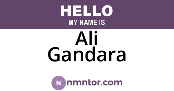 Ali Gandara