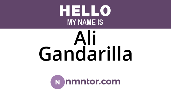 Ali Gandarilla