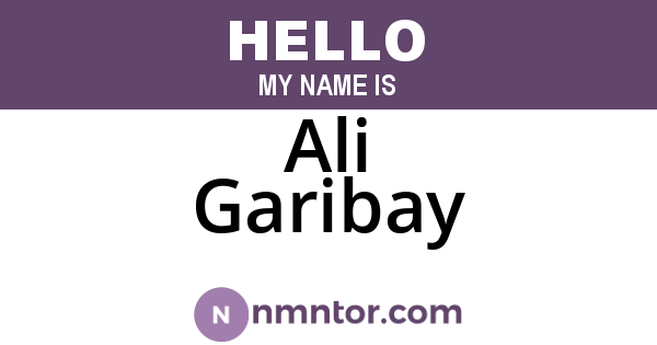 Ali Garibay