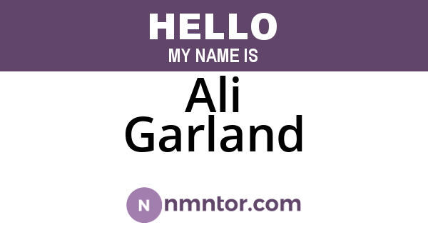 Ali Garland
