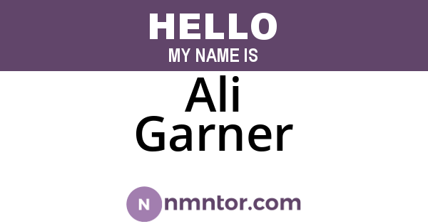 Ali Garner
