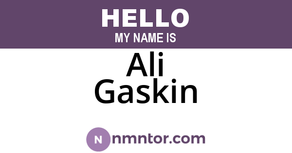 Ali Gaskin