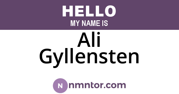 Ali Gyllensten