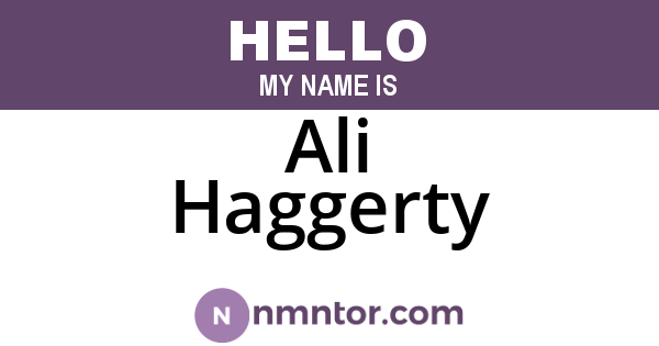 Ali Haggerty