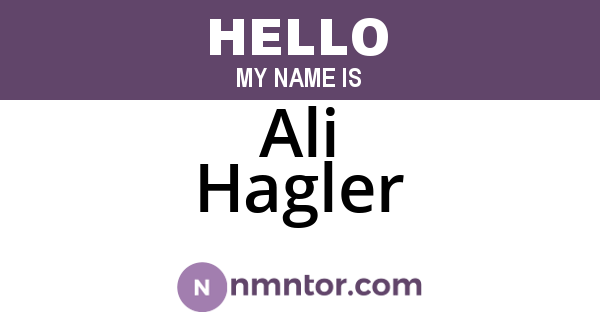 Ali Hagler