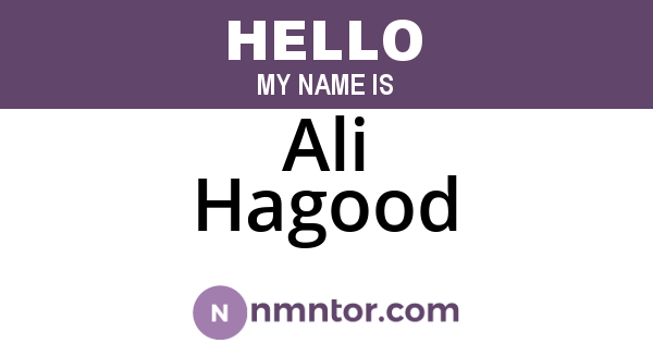 Ali Hagood